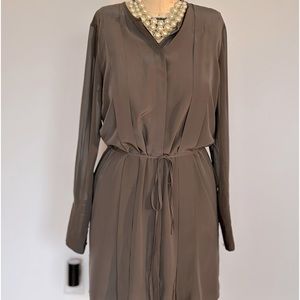 CLUB MONACO SHEER PLAY SILK SHIRT DRESS, SZ 6 NWT